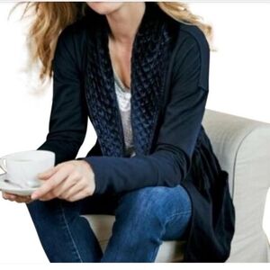 SOFT SURROUNDINGS Navy Blue Lilas Velvet Jacket MP